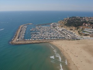 Torredembarra beach marina and lighthouse